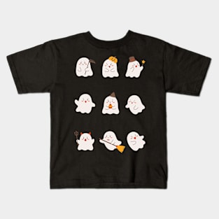 cute ghost halloween Kids T-Shirt